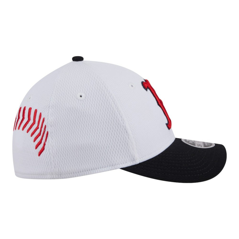 Boston Red Sox New Era Youth Baseball 39THIRTY M-Crown Flex Hat - White/Navy - New Era Sale