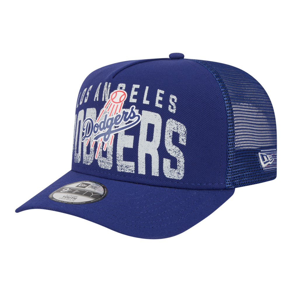Los Angeles Dodgers New Era Youth Logo Fade A-Frame 9FIFTY Snapback Hat - Royal - New Era Discount