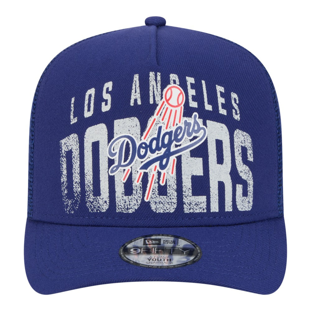 Los Angeles Dodgers New Era Youth Logo Fade A-Frame 9FIFTY Snapback Hat - Royal - New Era Discount