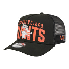 San Francisco Giants New Era Youth Logo Fade A-Frame 9FIFTY Snapback Hat - Black - New Era Sale