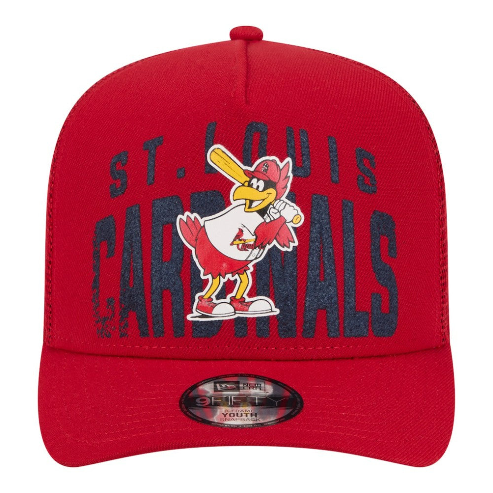 St. Louis Cardinals New Era Youth Logo Fade A-Frame 9FIFTY Snapback Hat - Red - New Era Sale