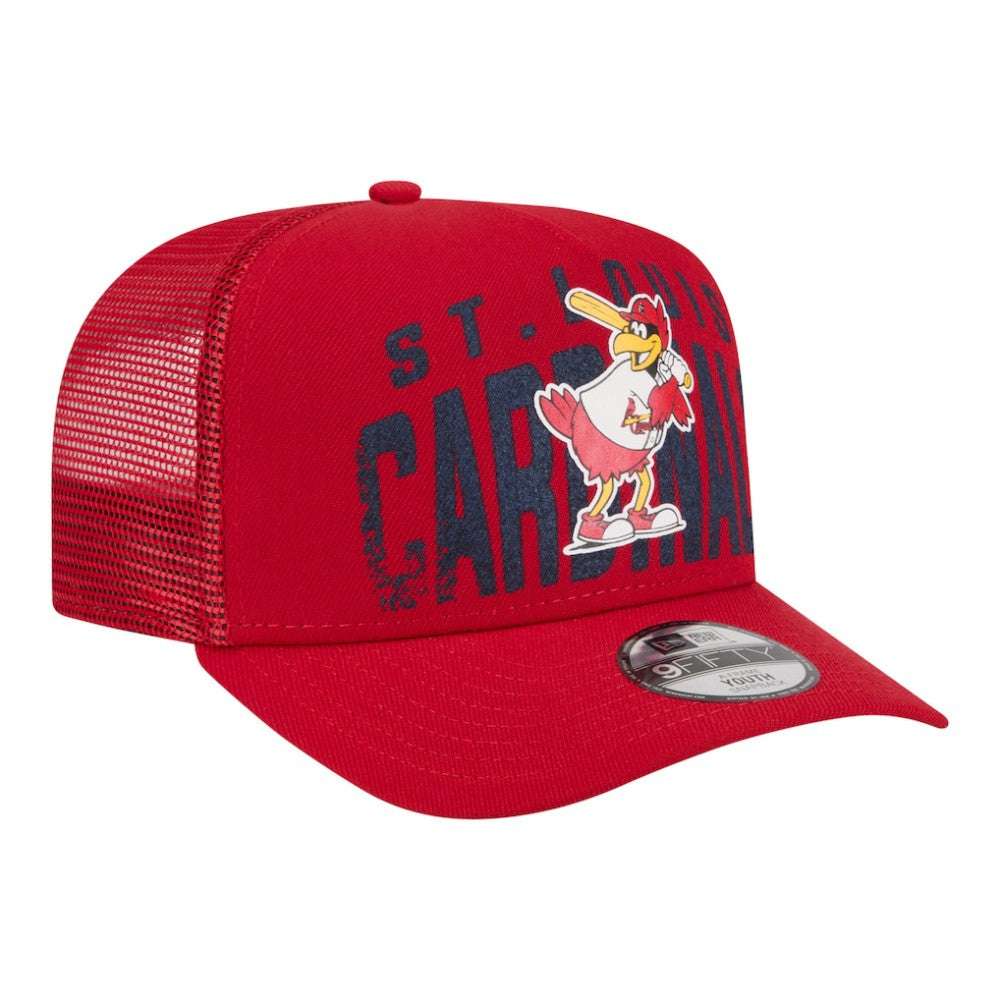 St. Louis Cardinals New Era Youth Logo Fade A-Frame 9FIFTY Snapback Hat - Red - New Era Sale