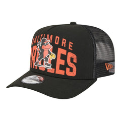 Baltimore Orioles New Era Youth Logo Fade A-Frame 9FIFTY Snapback Hat - Black - New Era Discount