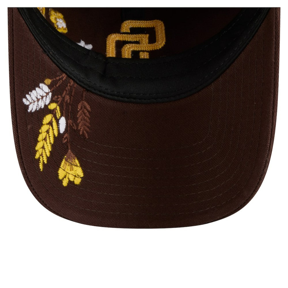 San Diego Padres New Era Women's Wildflower Casual Classic Adjustable Hat - Brown - New Era on Sale