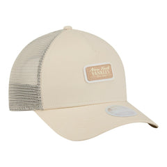New York Yankees New Era Women's Tonal Patch 9FORTY M-Crown A-Frame Trucker Adjustable Hat - Light Beige - New Era on Sale