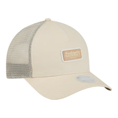Washington Nationals New Era Women's Tonal Patch 9FORTY M-Crown A-Frame Trucker Adjustable Hat - Light Beige - New Era Online