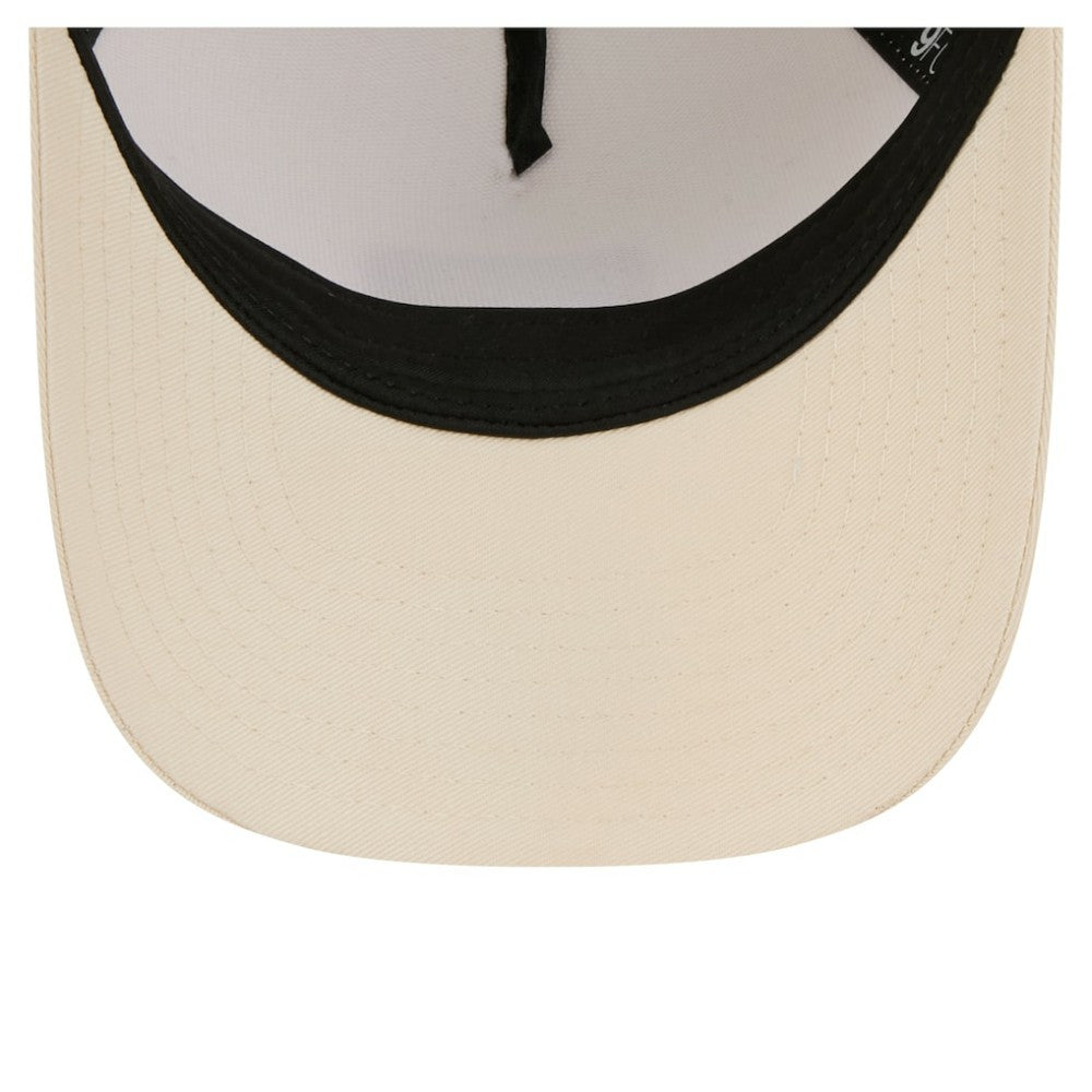 Washington Nationals New Era Women's Tonal Patch 9FORTY M-Crown A-Frame Trucker Adjustable Hat - Light Beige - New Era Online