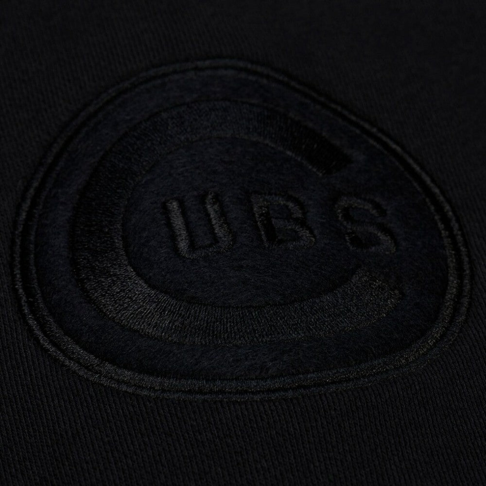 Chicago Cubs Mitchell & Ness Phantom Fleece Crewneck Sweatshirt - Black - Mitchell & Ness Online