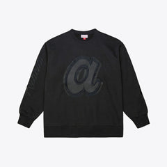 Atlanta Braves Mitchell & Ness Phantom Fleece Crewneck Sweatshirt - Black - Mitchell & Ness Discount
