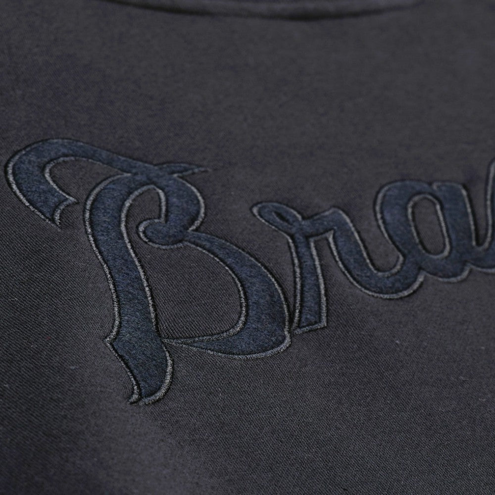 Atlanta Braves Mitchell & Ness Phantom Fleece Crewneck Sweatshirt - Black - Mitchell & Ness Discount