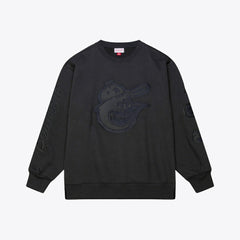 Baltimore Orioles Mitchell & Ness Phantom Fleece Crewneck Sweatshirt - Black - Mitchell & Ness Sale