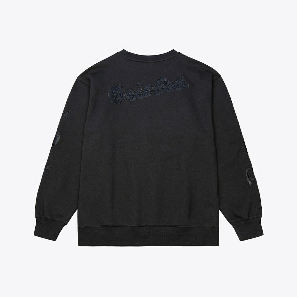 Baltimore Orioles Mitchell & Ness Phantom Fleece Crewneck Sweatshirt - Black - Mitchell & Ness Sale