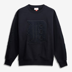 Detroit Tigers Mitchell & Ness Phantom Fleece Crewneck Sweatshirt - Black - Mitchell & Ness Online