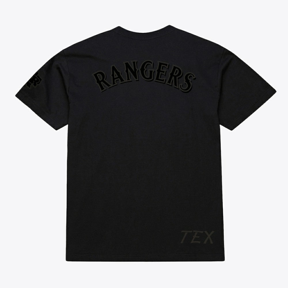 Texas Rangers Mitchell & Ness Cooperstown Collection Phantom T-Shirt - Black - Mitchell & Ness Discount