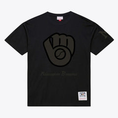 Milwaukee Brewers Mitchell & Ness Cooperstown Collection Phantom T-Shirt - Black - Mitchell & Ness on Sale