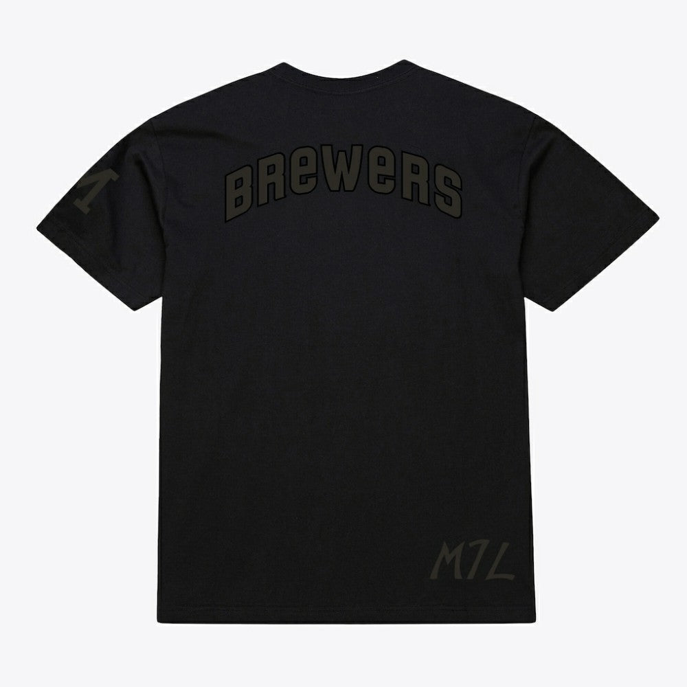 Milwaukee Brewers Mitchell & Ness Cooperstown Collection Phantom T-Shirt - Black - Mitchell & Ness on Sale