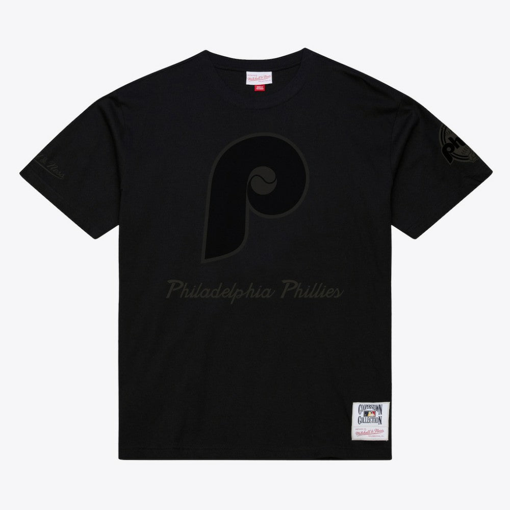 Philadelphia Phillies Mitchell & Ness Cooperstown Collection Phantom T-Shirt - Black - Mitchell & Ness Discount