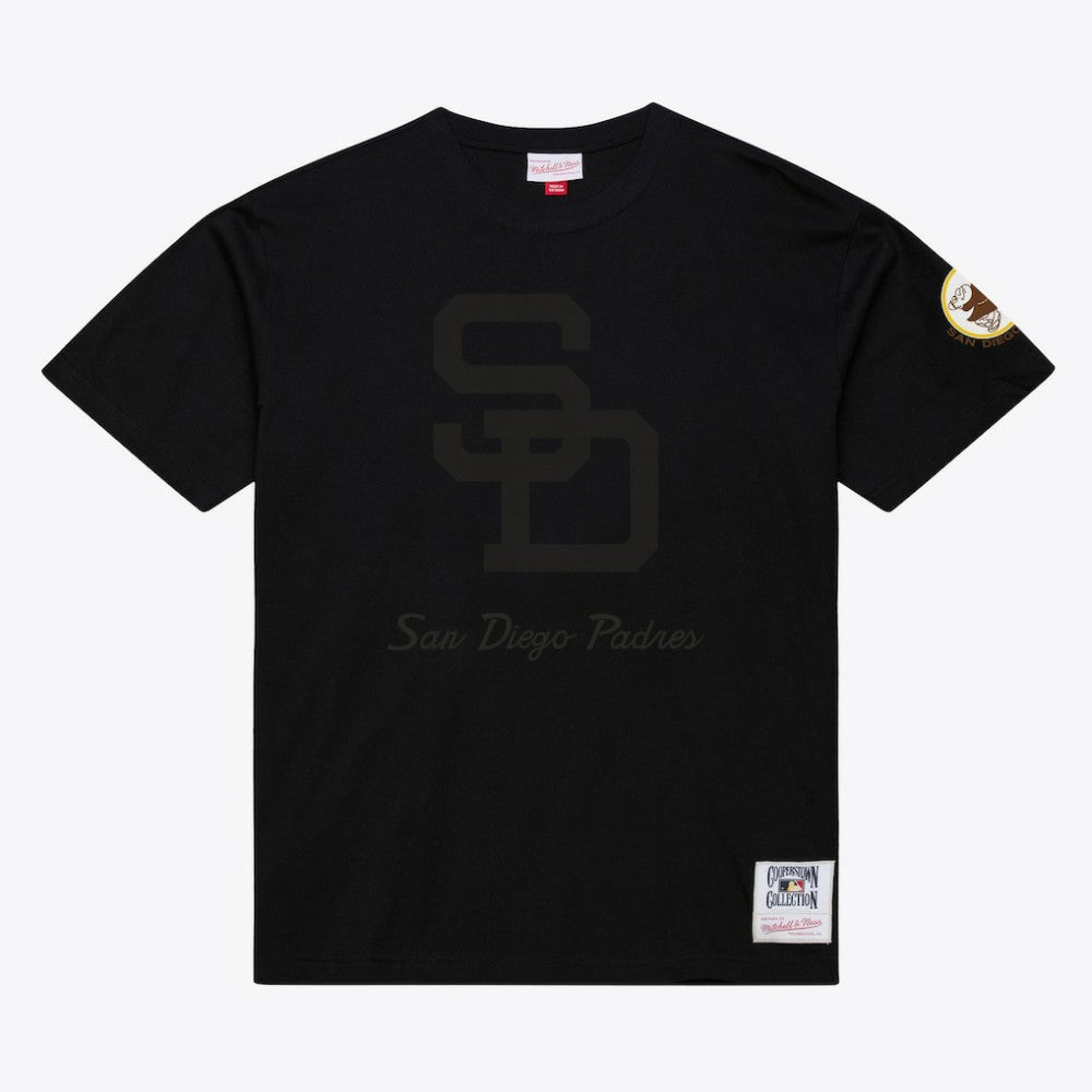 San Diego Padres Mitchell & Ness Cooperstown Collection Phantom T-Shirt - Black - Mitchell & Ness Discount
