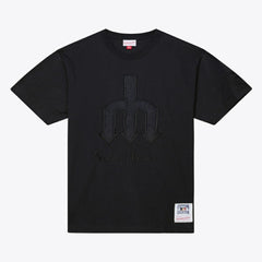 Seattle Mariners Mitchell & Ness Cooperstown Collection Phantom T-Shirt - Black - Mitchell & Ness Sale