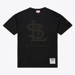 St. Louis Cardinals Mitchell & Ness Cooperstown Collection Phantom T-Shirt - Black - Mitchell & Ness Lifestyle