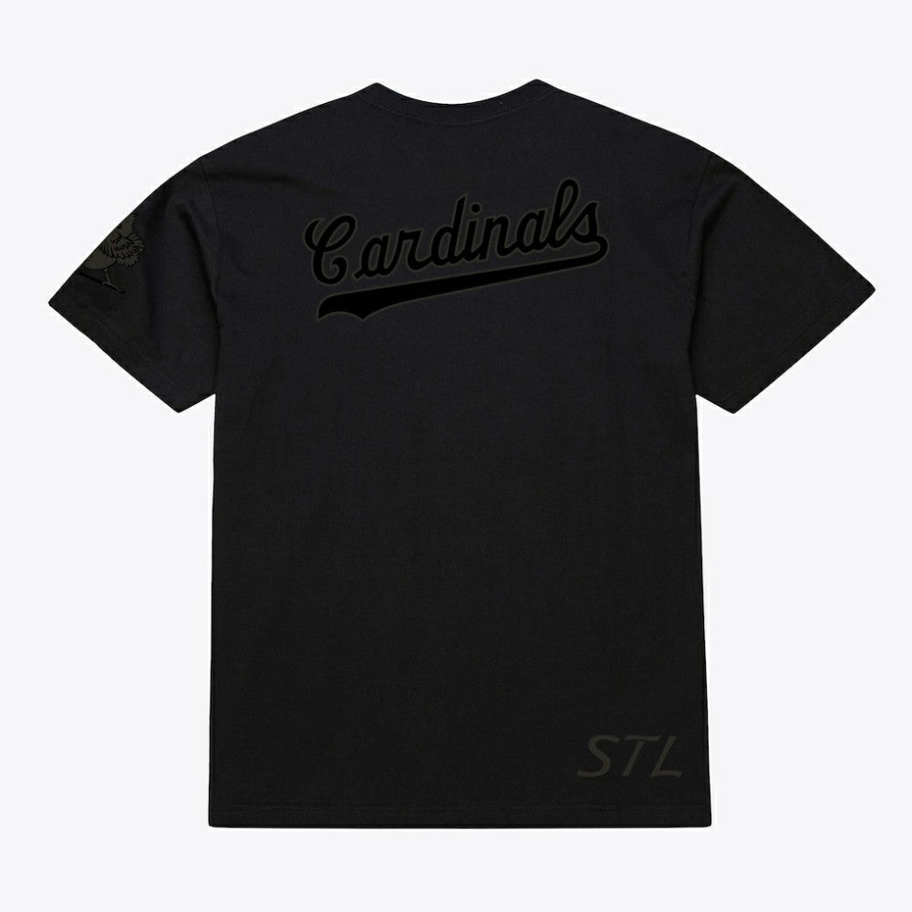 St. Louis Cardinals Mitchell & Ness Cooperstown Collection Phantom T-Shirt - Black - Mitchell & Ness Lifestyle