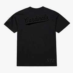 St. Louis Cardinals Mitchell & Ness Cooperstown Collection Phantom T-Shirt - Black - Mitchell & Ness Lifestyle