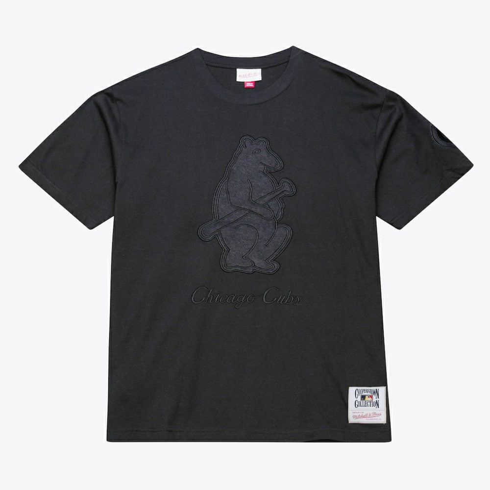 Chicago Cubs Mitchell & Ness Cooperstown Collection Phantom T-Shirt - Black - Mitchell & Ness on Sale