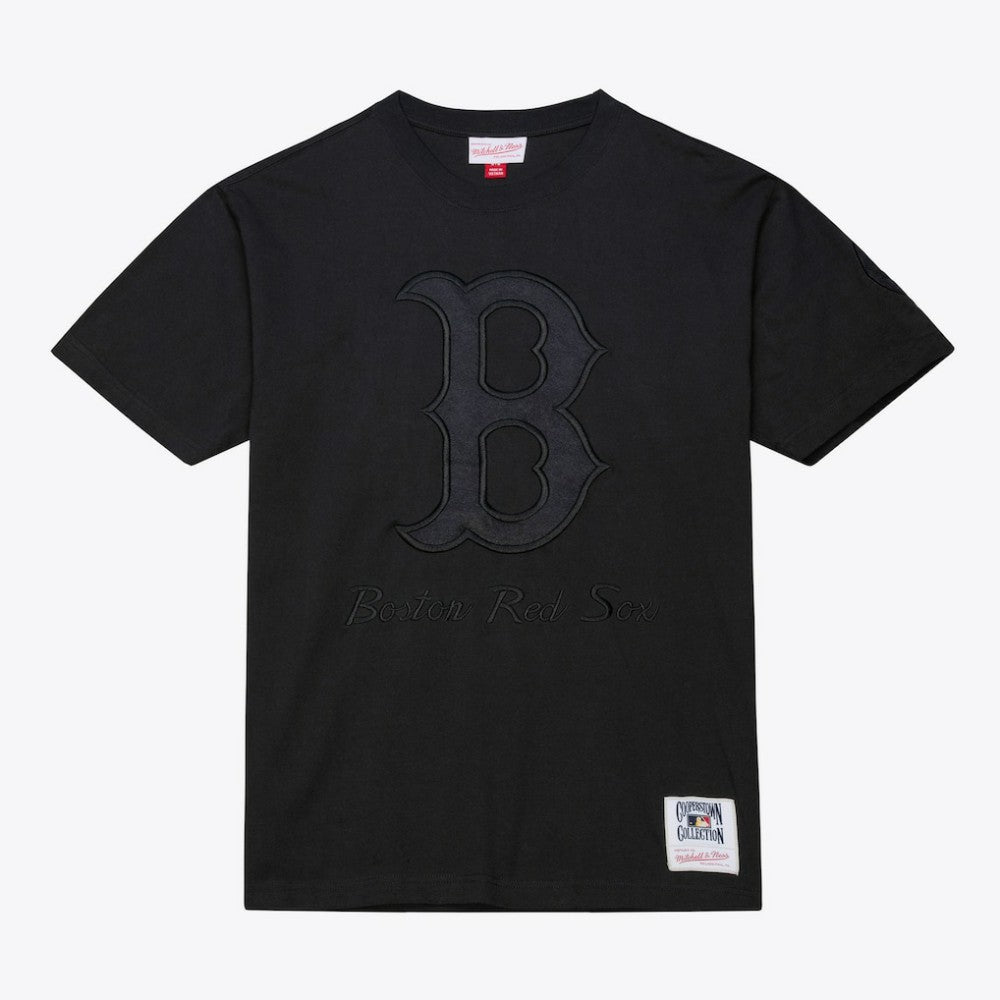 Boston Red Sox Mitchell & Ness Cooperstown Collection Phantom T-Shirt - Black - Mitchell & Ness on Sale