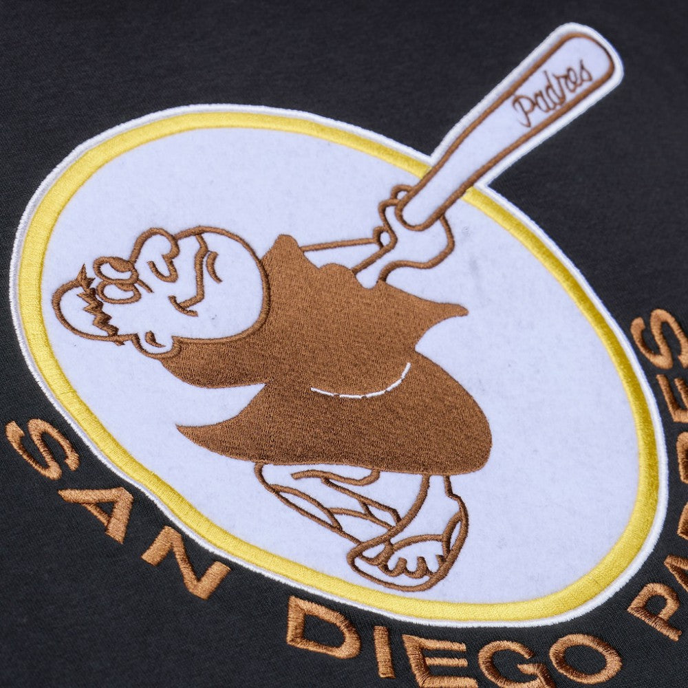 San Diego Padres Mitchell & Ness Phantom Fleece Hoodie - Black - Mitchell & Ness Online