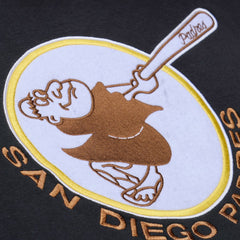 San Diego Padres Mitchell & Ness Phantom Fleece Hoodie - Black - Mitchell & Ness Online