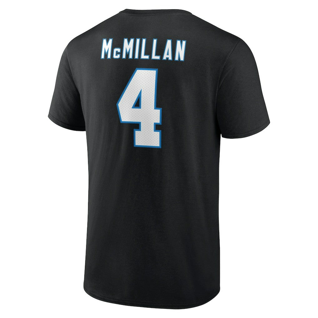 Tetairoa McMillan Carolina Panthers Icon Name & Number T-Shirt Black