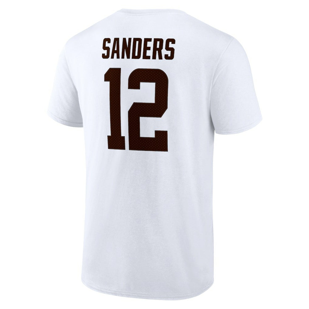 Shedeur Sanders Cleveland Browns Icon Name & Number T-Shirt White