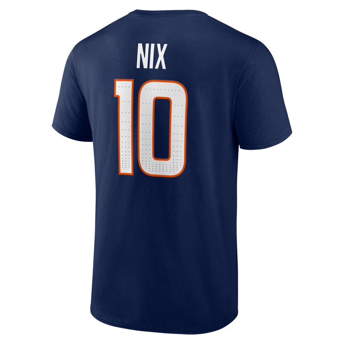 Bo Nix Denver Broncos Icon Name & Number T-Shirt Navy