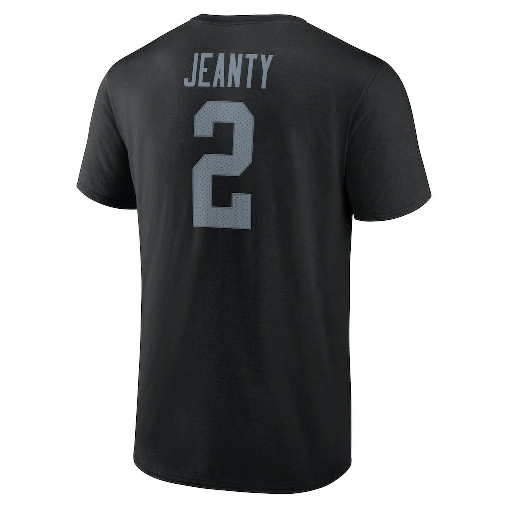 Ashton Jeanty Las Vegas Raiders Icon Name & Number T-Shirt Black