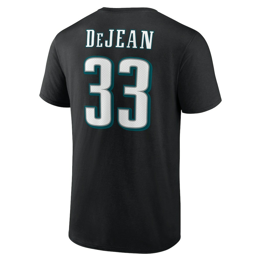 Cooper DeJean Philadelphia Eagles Icon Name & Number T-Shirt Black