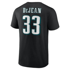 Cooper DeJean Philadelphia Eagles Icon Name & Number T-Shirt Black