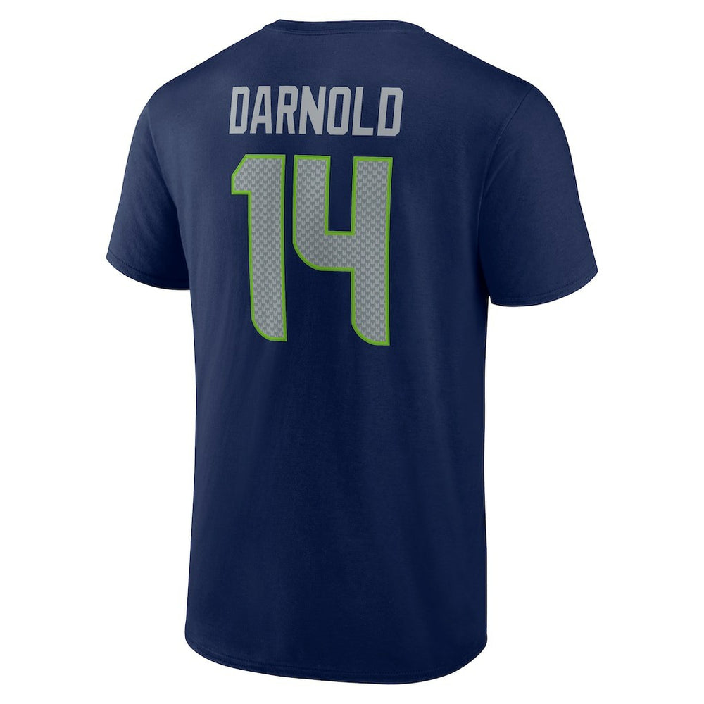 Sam Darnold Seattle Seahawks Icon Name & Number T-Shirt College Navy