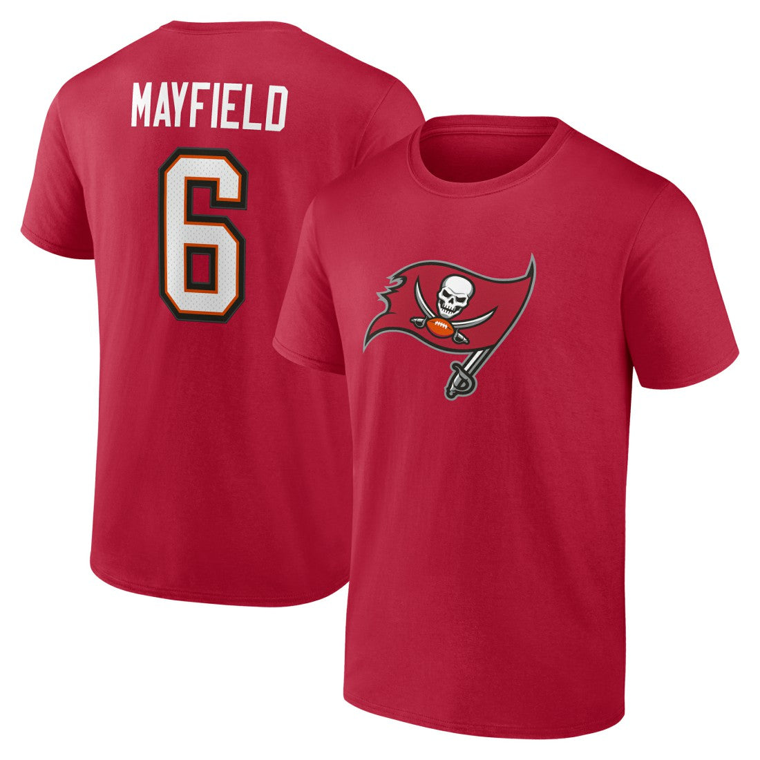 Baker Mayfield Tampa Bay Buccaneers Icon Name & Number T-Shirt Red