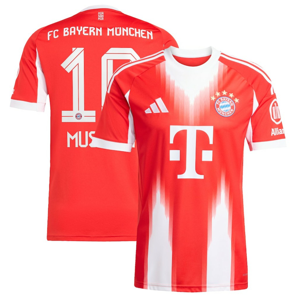 Jamal Musiala Bayern Munich Home 2025/26 Replica Player Jersey Red - Adidas Discount