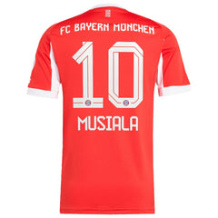 Jamal Musiala Bayern Munich Home 2025/26 Replica Player Jersey Red - Adidas Discount