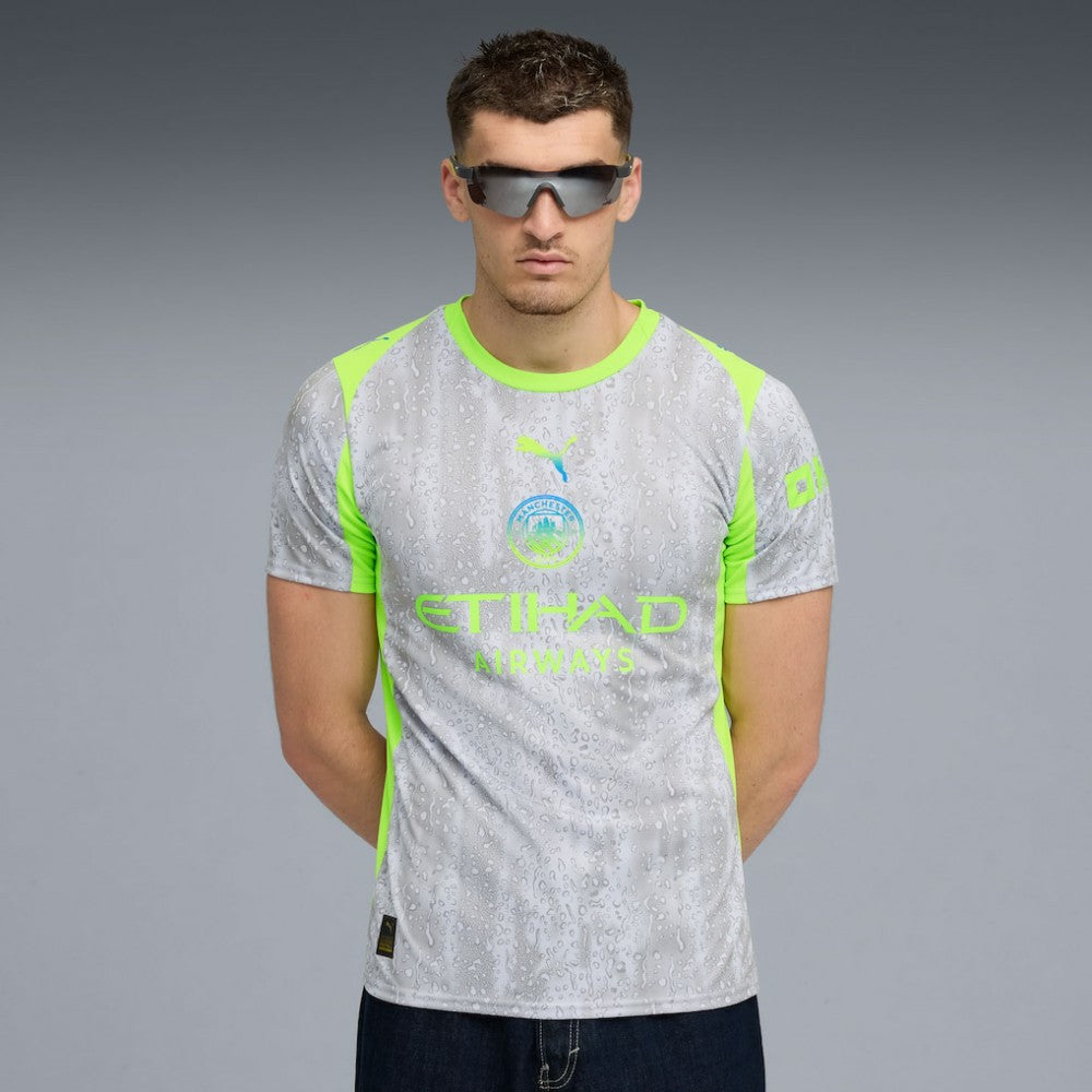 Manchester City 2025/26 Third Replica Jersey Gray/Neon Green - Puma