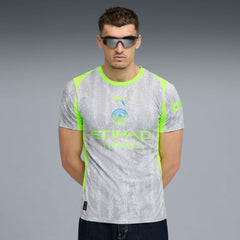 Manchester City 2025/26 Third Replica Jersey Gray/Neon Green - Puma