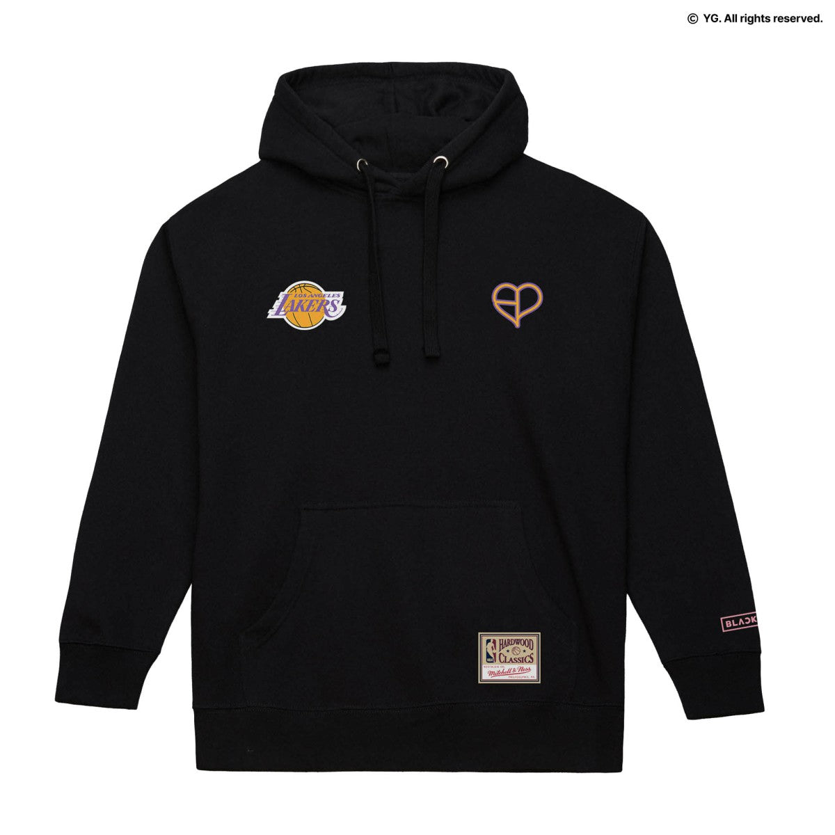 Los Angeles Lakers x BLACKPINK Pullover Hoodie Black Limited Edition | Mitchell & Ness US