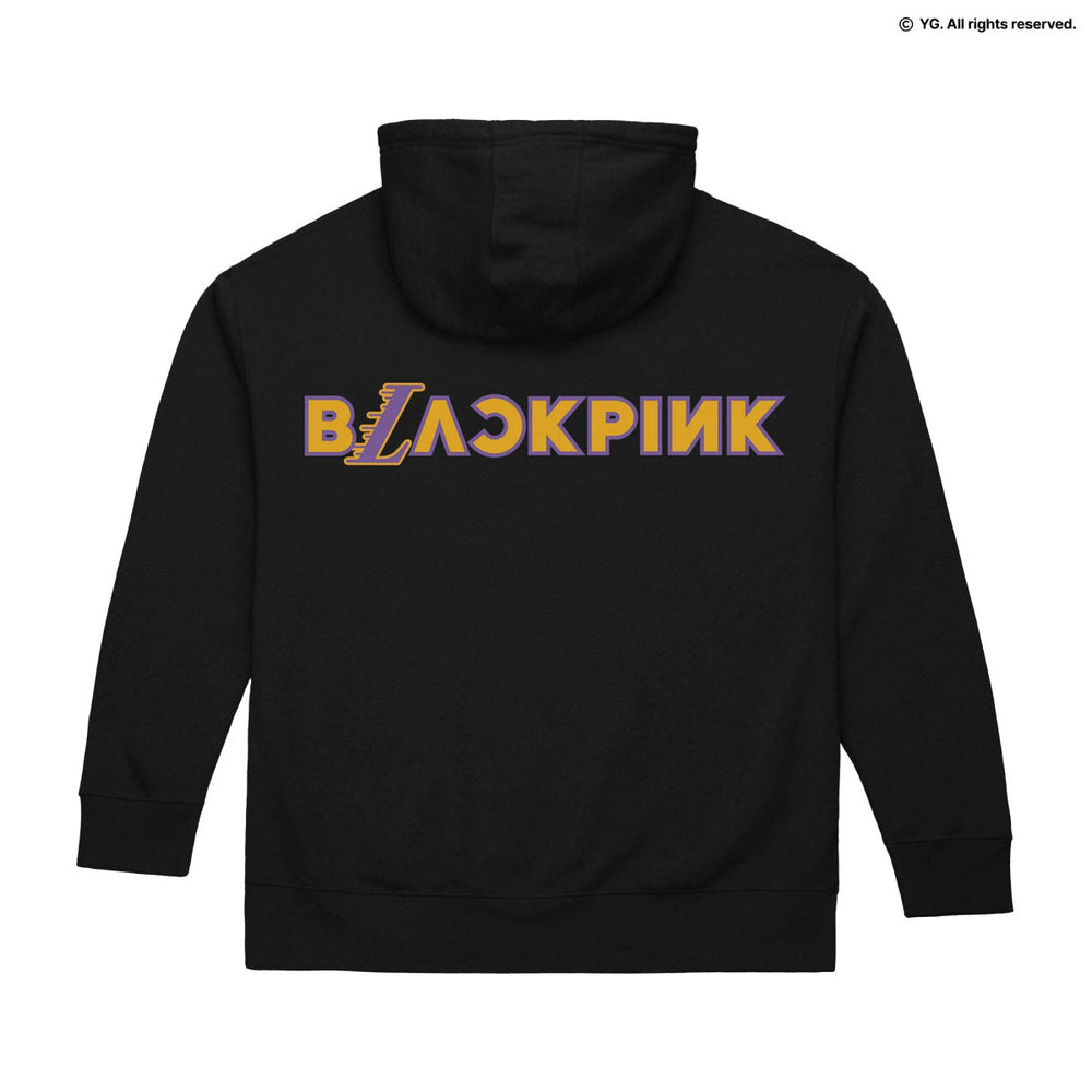 Los Angeles Lakers x BLACKPINK Pullover Hoodie Black Limited Edition | Mitchell & Ness US