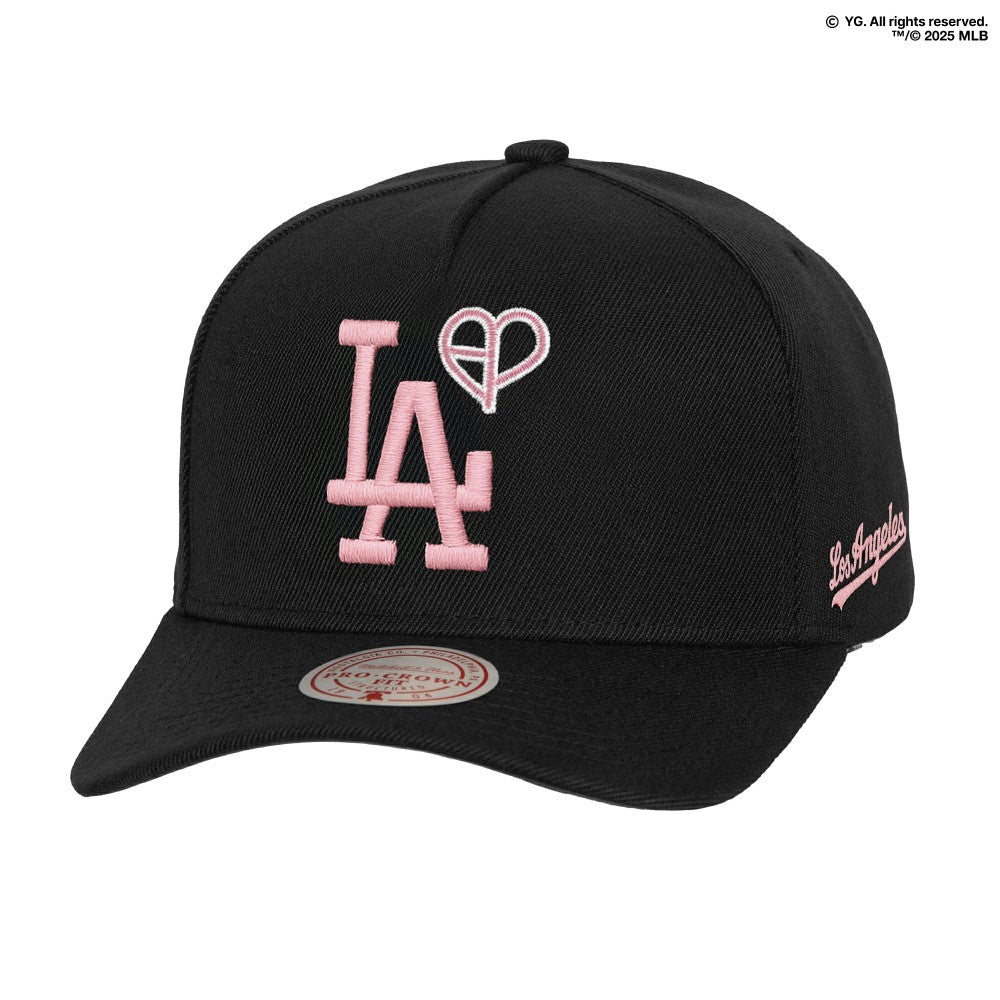 Los Angeles Dodgers Mitchell & Ness x BLACKPINK  Pro Crown Snapback Hat - Black - Limited Edition - Mitchell & Ness Discount