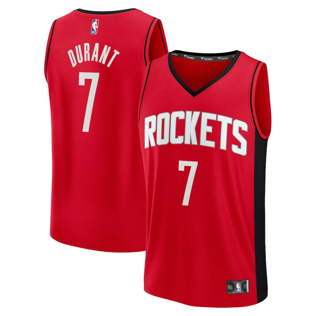 Kevin Durant Houston Rockets Fast Break Replica Player Jersey Icon Edition Red | Fanatics US