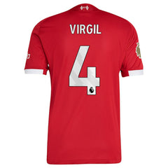 Virgil van Dijk Liverpool 2025/26 Home Jersey Red - Adidas for sale