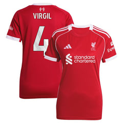 Virgil van Dijk Liverpool Women's 2025/26 Home Replica Jersey Red - Adidas Discount