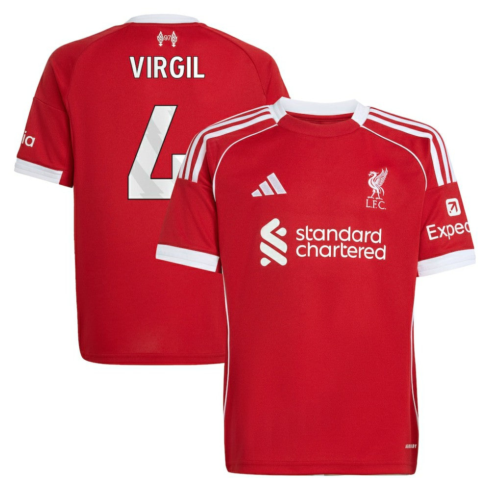 Virgil van Dijk Liverpool Youth 2025/26 Home Replica Jersey Red - Adidas sale