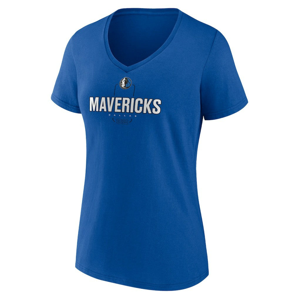 Cooper Flagg Dallas Mavericks Women's Name & Number V-Neck T-Shirt Blue